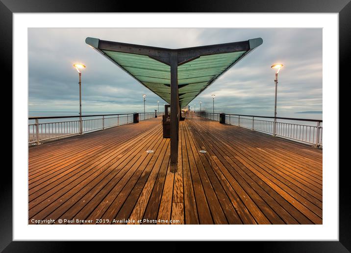 Bournemouth Pier in Winter Framed Mounted Print by Paul Brewer