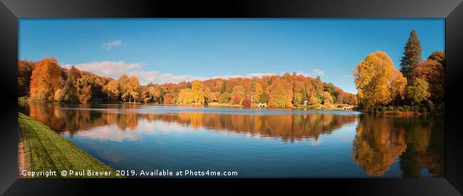 Reflection at Stourhead Wiltshire Framed Print by Paul Brewer