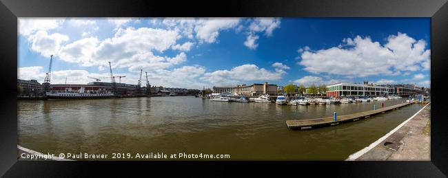 The M Shed and Bristol Panoramic Framed Print by Paul Brewer
