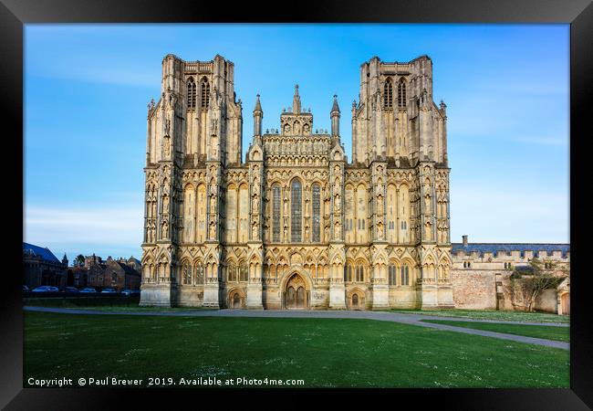 Wells Cathedral Framed Print by Paul Brewer