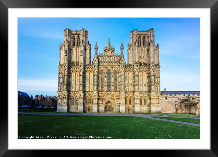 Wells Cathedral Framed Mounted Print by Paul Brewer