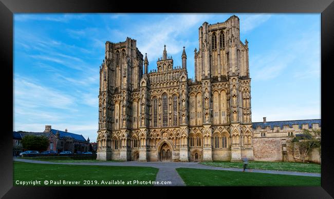 Wells Cathedral on Good Friday Framed Print by Paul Brewer