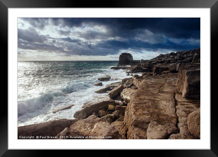 Pulpit Rock Portland Framed Mounted Print by Paul Brewer