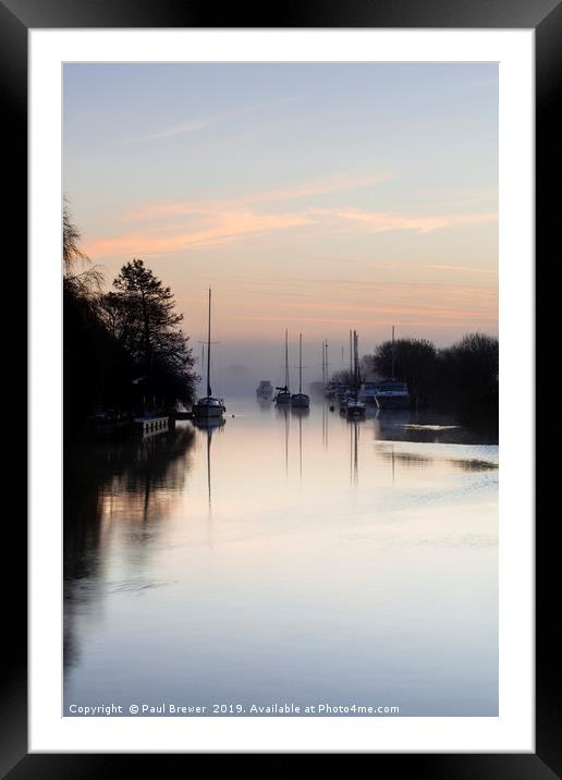 River Frome at Wareham Framed Mounted Print by Paul Brewer