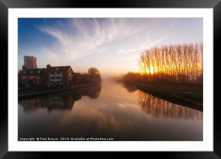 River Frome at Wareham Framed Mounted Print by Paul Brewer