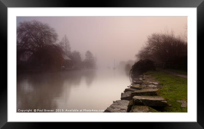 River Frome at Wareham Framed Mounted Print by Paul Brewer
