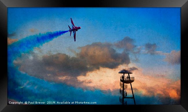 The Red Arrows at Bournemouth Framed Print by Paul Brewer