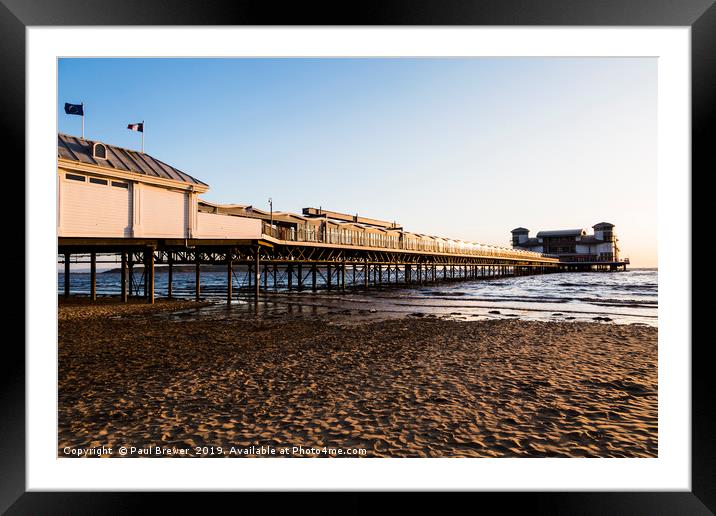 Weston Super Mare Pier Framed Mounted Print by Paul Brewer