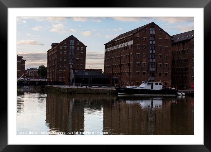 Vinings Warehouse Gloucester Docks  Framed Mounted Print by Paul Brewer