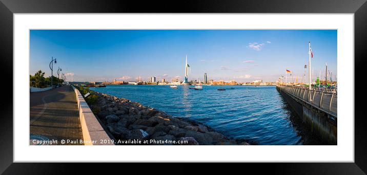 Spinnaker Tower From Gosport Framed Mounted Print by Paul Brewer