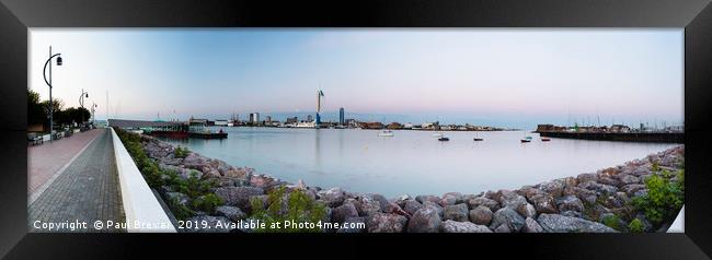 Panoramic of the Spinnaker Tower From Gosport Framed Print by Paul Brewer