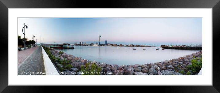 Panoramic of the Spinnaker Tower From Gosport Framed Mounted Print by Paul Brewer