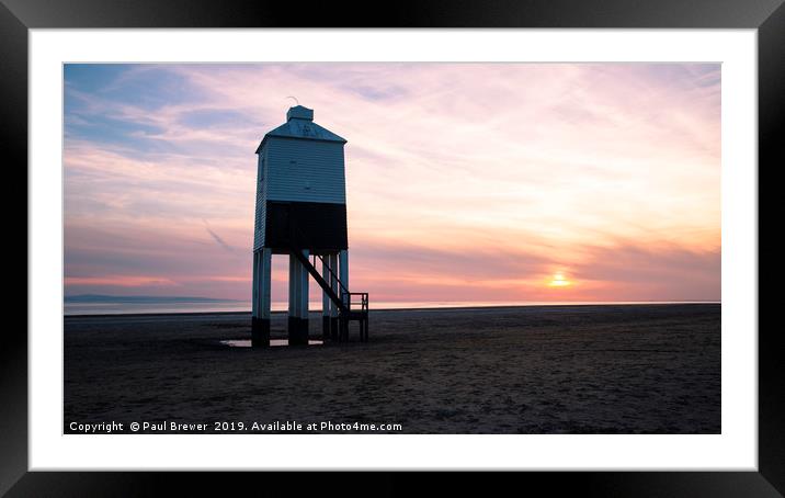 Sunset on a May evening Framed Mounted Print by Paul Brewer