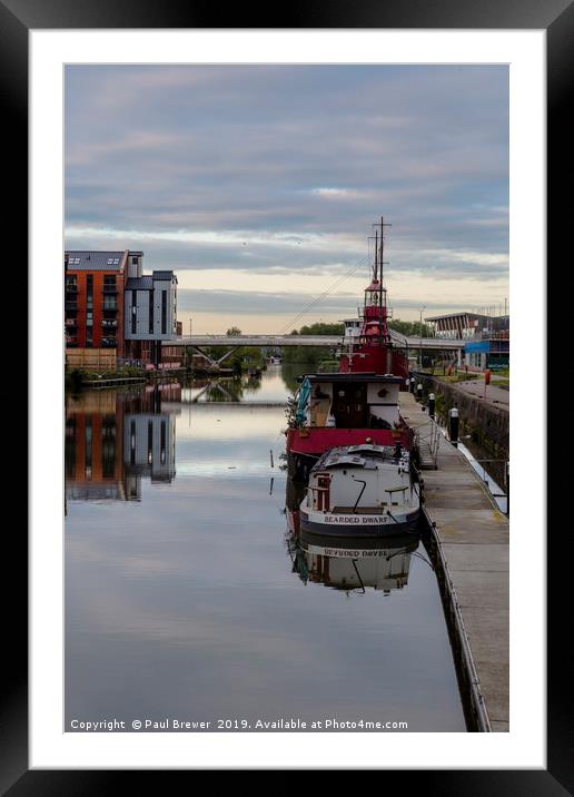 Gloucester Docks at Sunrise Framed Mounted Print by Paul Brewer