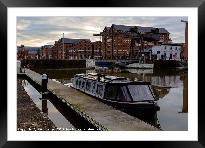 Gloucester Boats Docks  Framed Mounted Print by Paul Brewer