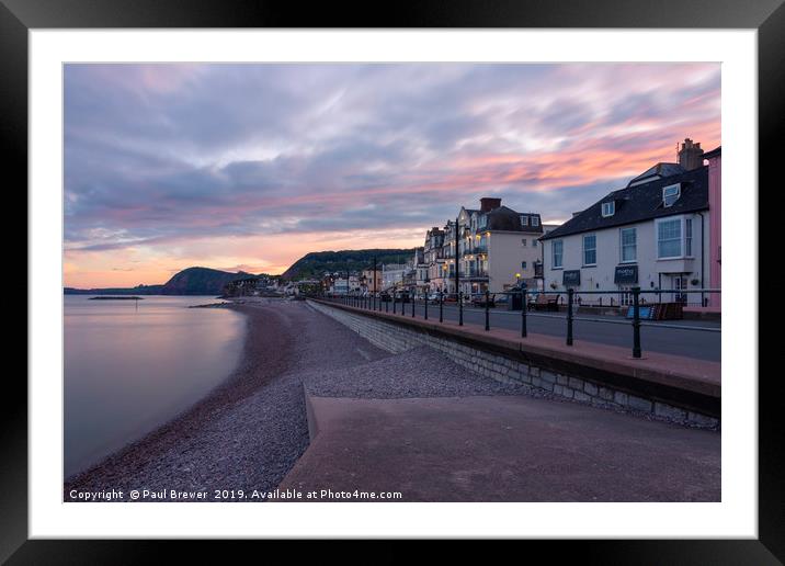 Evening in Sidmouth Framed Mounted Print by Paul Brewer
