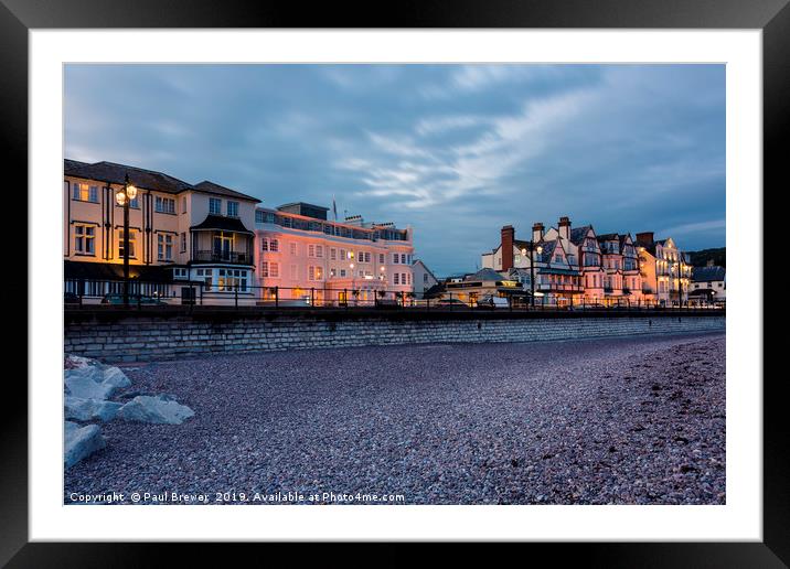Evening in Sidmouth Framed Mounted Print by Paul Brewer