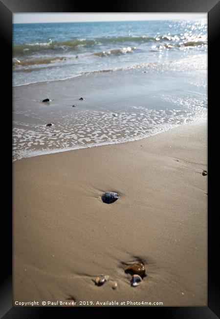 Sandbanks in early Spring Framed Print by Paul Brewer