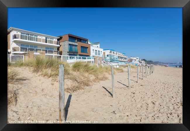 Sandbanks in early Spring Framed Print by Paul Brewer