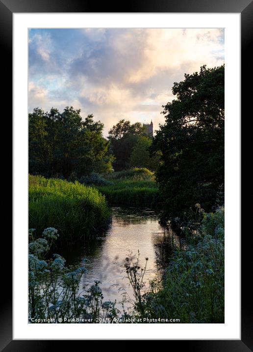 The River Frome Framed Mounted Print by Paul Brewer