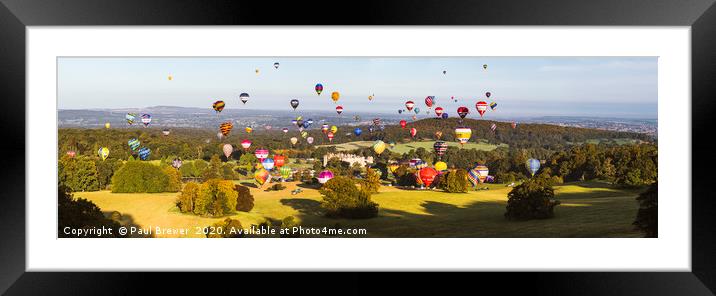 Balloons at Longleat Framed Mounted Print by Paul Brewer