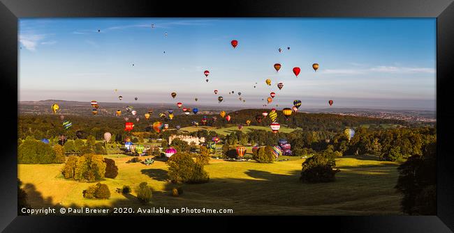 Balloon Safari Longleat Framed Print by Paul Brewer