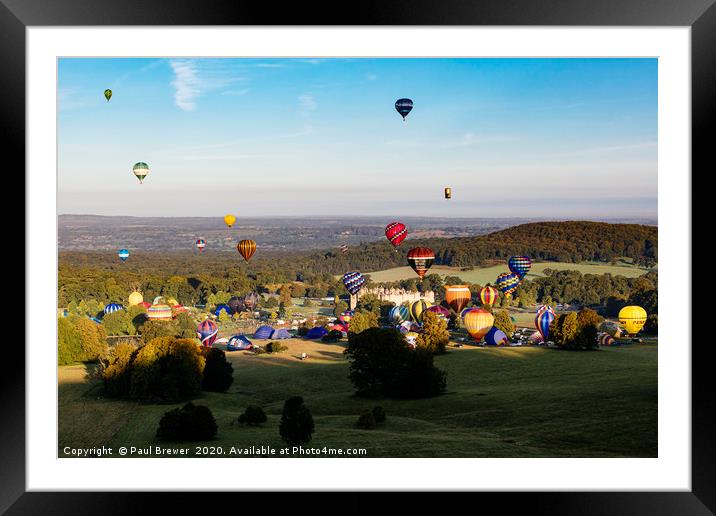 Longleat Balloon Safari Framed Mounted Print by Paul Brewer