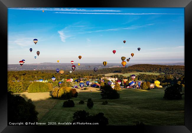 Balloons at Longleat Framed Print by Paul Brewer