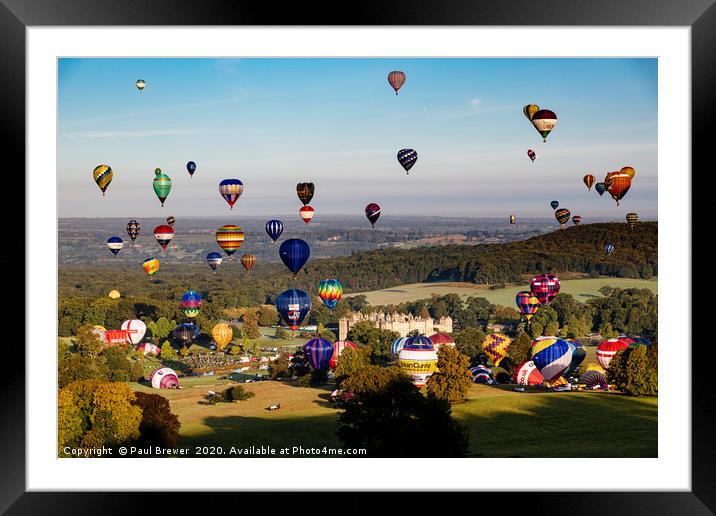 Balloons Framed Mounted Print by Paul Brewer