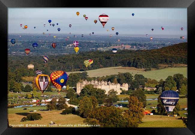 Longleat Balloons  Framed Print by Paul Brewer