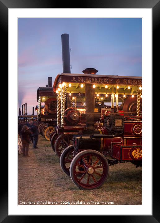 Steam at Sunset Framed Mounted Print by Paul Brewer