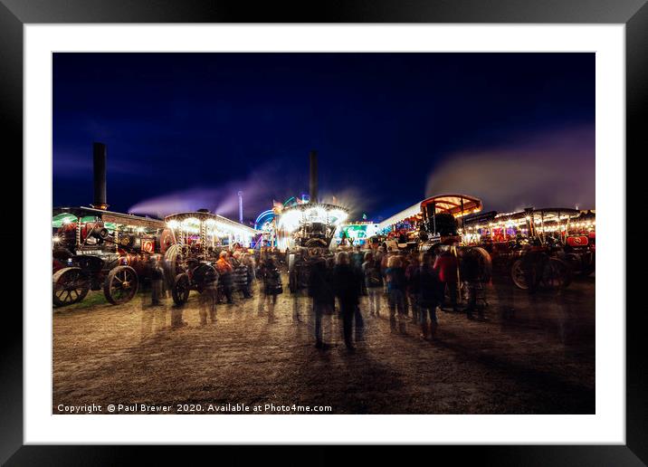 The Showman's  Line up at the Great Dorset Steam F Framed Mounted Print by Paul Brewer