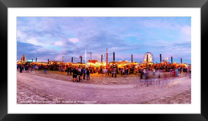 The Great Dorset Steam Fair at Sunset 2019 Framed Mounted Print by Paul Brewer
