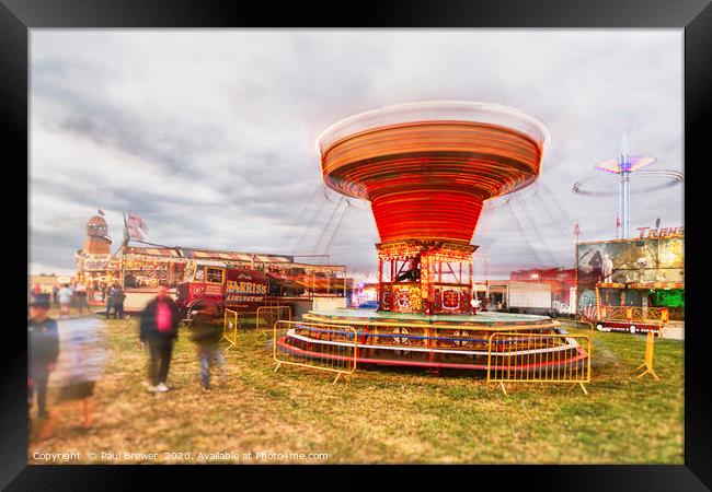 Chairoplanes at the great Dorset steam fair 2019 Framed Print by Paul Brewer