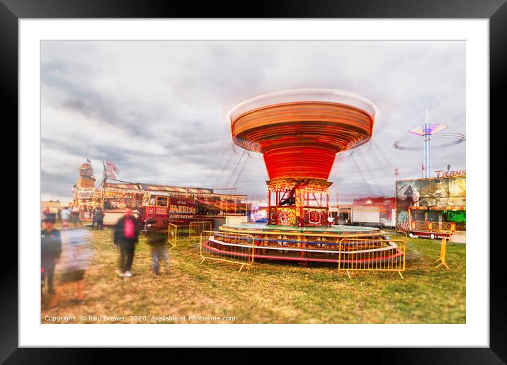 Chairoplanes at the great Dorset steam fair 2019 Framed Mounted Print by Paul Brewer