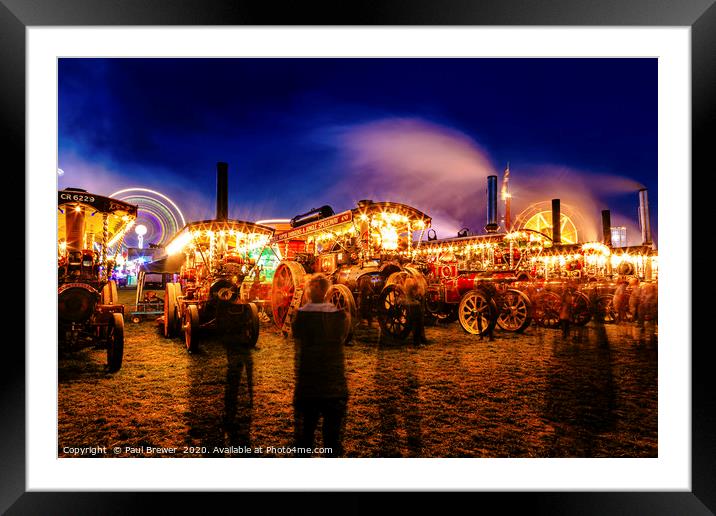 Smoking at the Great Dorset Steam Fair 2019 Framed Mounted Print by Paul Brewer