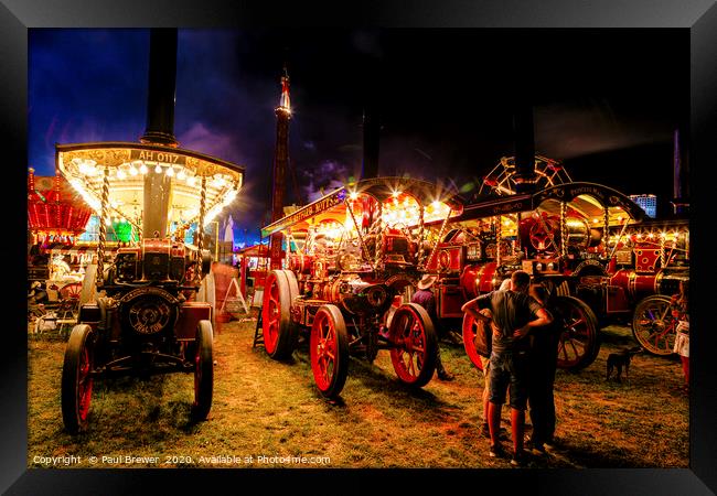The May at The Great Dorset Steam Fair at Night 20 Framed Print by Paul Brewer