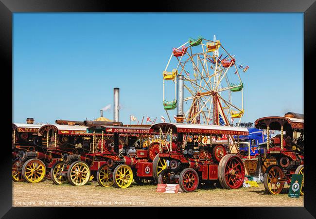 Great Dorset Steam fair in the heat of the day 201 Framed Print by Paul Brewer