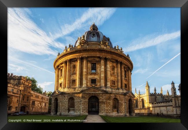 Radcliffe Camera Oxford Framed Print by Paul Brewer
