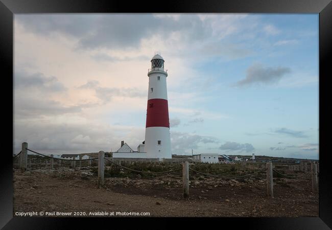 Portland Bill Lighthouse  Framed Print by Paul Brewer