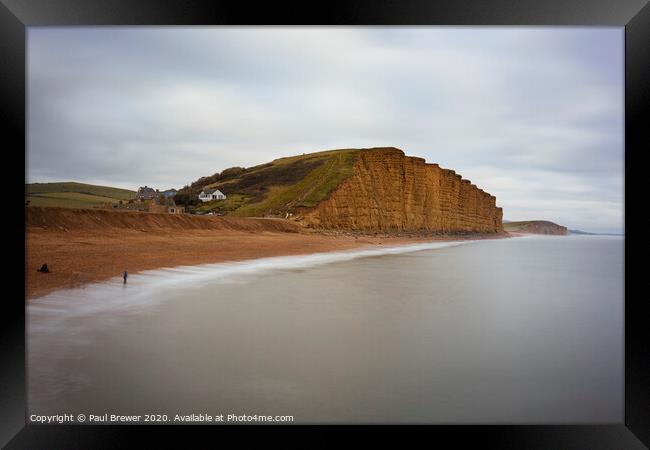 The Cliffs of West Bay Framed Print by Paul Brewer