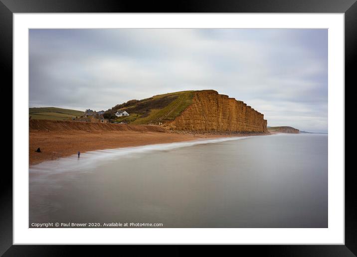 The Cliffs of West Bay Framed Mounted Print by Paul Brewer