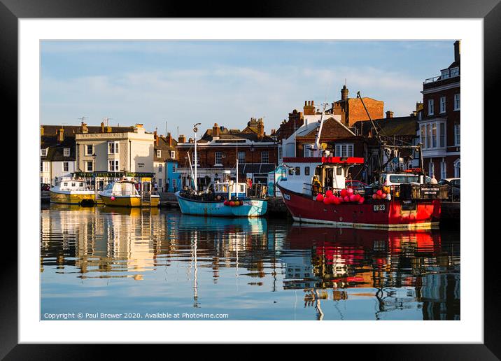 Weymouth Harbour Dorset Framed Mounted Print by Paul Brewer