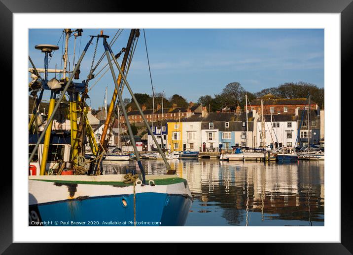 Beautiful Weymouth Harbour Framed Mounted Print by Paul Brewer