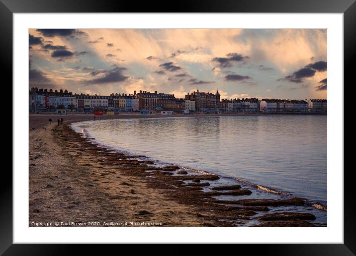 Weymouth's Georgian Seafront Framed Mounted Print by Paul Brewer