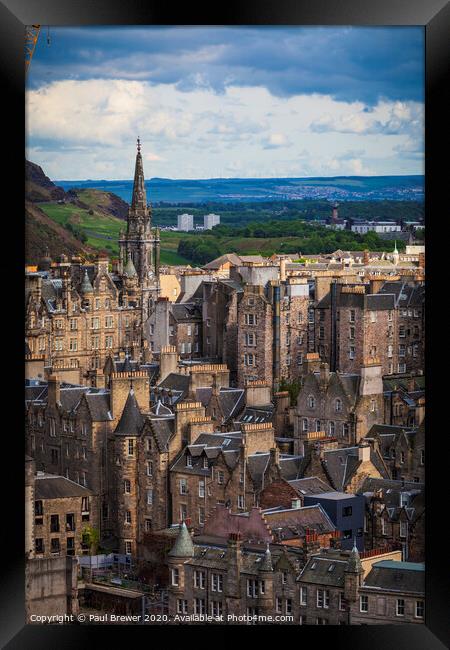 Edinburgh Skyline Framed Print by Paul Brewer