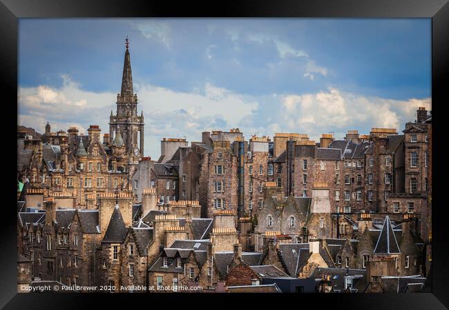 Edinburgh Skyline Framed Print by Paul Brewer