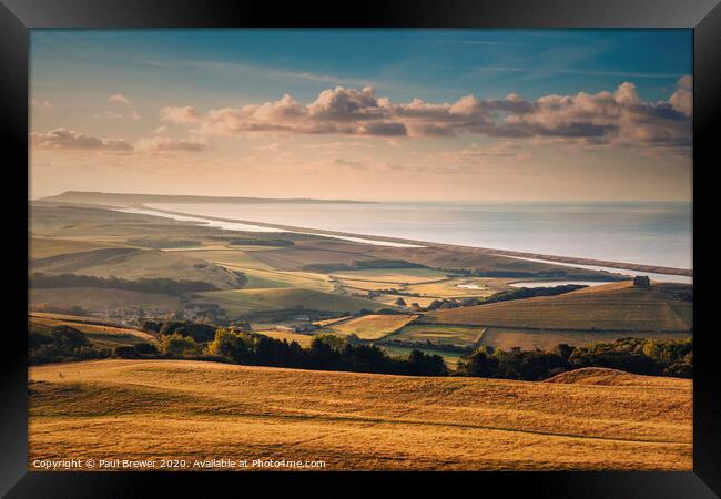 Abbotsbury Hill Framed Print by Paul Brewer