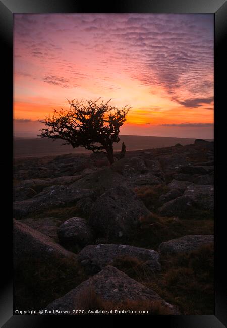 Dartmoor Sunset  Framed Print by Paul Brewer