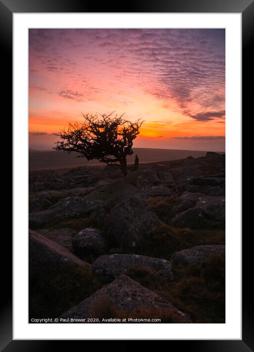 Dartmoor Sunset  Framed Mounted Print by Paul Brewer